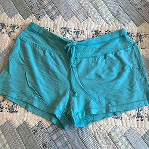 Splendid Turquoise Cotton Worn in Shorts, Size L